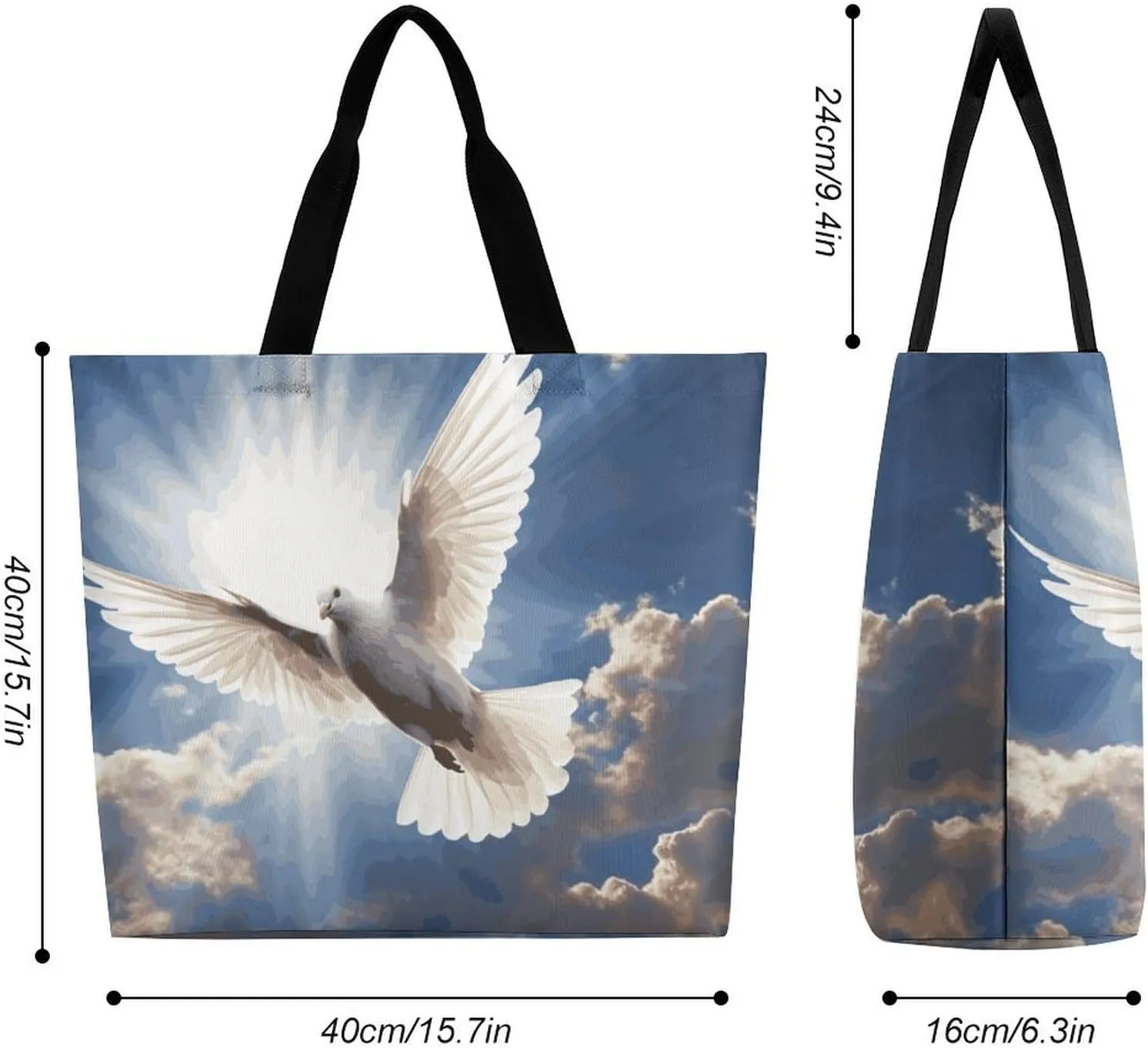 Pastel Color Smiley Face Beach Bag Reusable Tote Bag Foldable Grocery Bags Women Shopping Bags for Daily Essentials