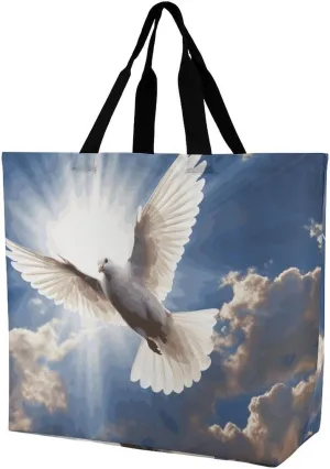 Pastel Color Smiley Face Beach Bag Reusable Tote Bag Foldable Grocery Bags Women Shopping Bags for Daily Essentials