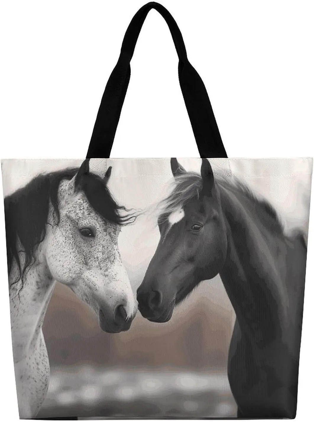 Pelican Bird Blue Sea Sky Beach Bag Reusable Tote Bag Foldable Grocery Bags Women Shopping Bags for Daily Essentials