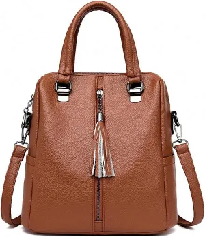 PU Leather Tote bags Women's Shoulder Crossbody Bag Black Messenger Bags Bags Brown
