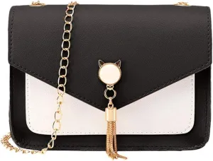 Purses for Women Crossbody Anti Theft Satchel Purses with Multi Zipper Pocket Clear Bag for Stadium Events(Black)