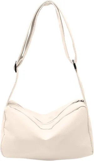 Quilted Crossbody Purses for Women Women's Crescent Shoulder Bags with Adjustable Strap Small Clear Backpacks(White)