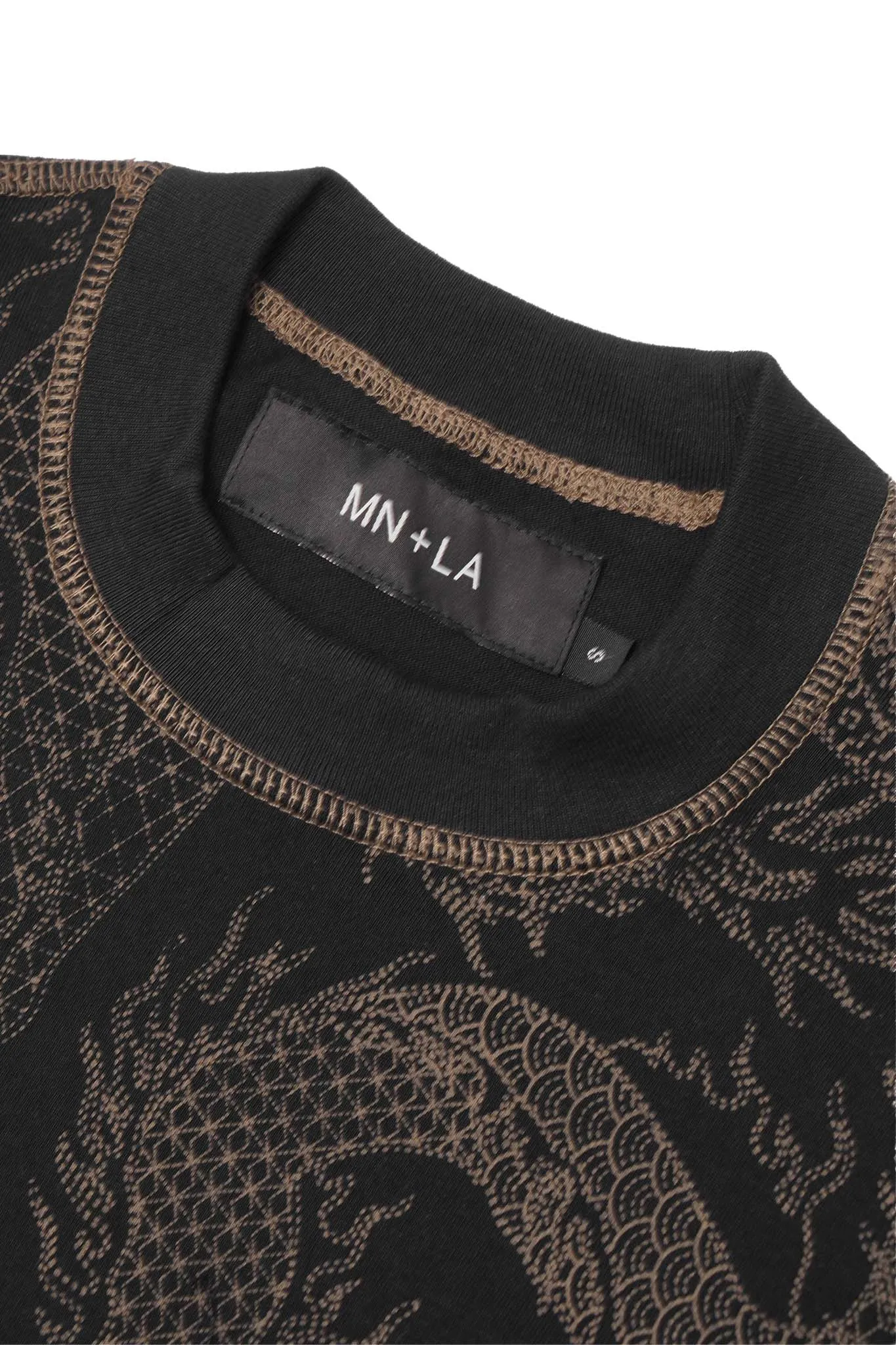 "YEAR OF THE DRAGON" BOX TEE IN CAVIAR