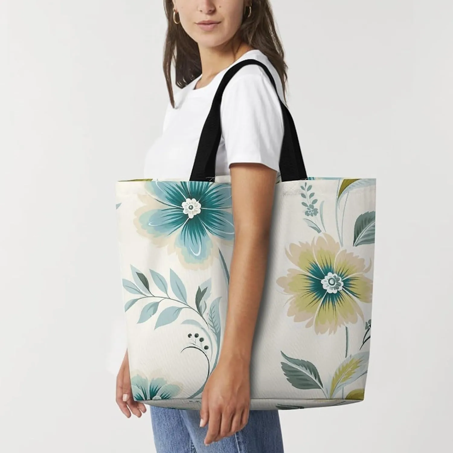 Real Image of Donkey Beach Bag Reusable Tote Bag Foldable Grocery Bags Women Shopping Bags for Daily Essentials