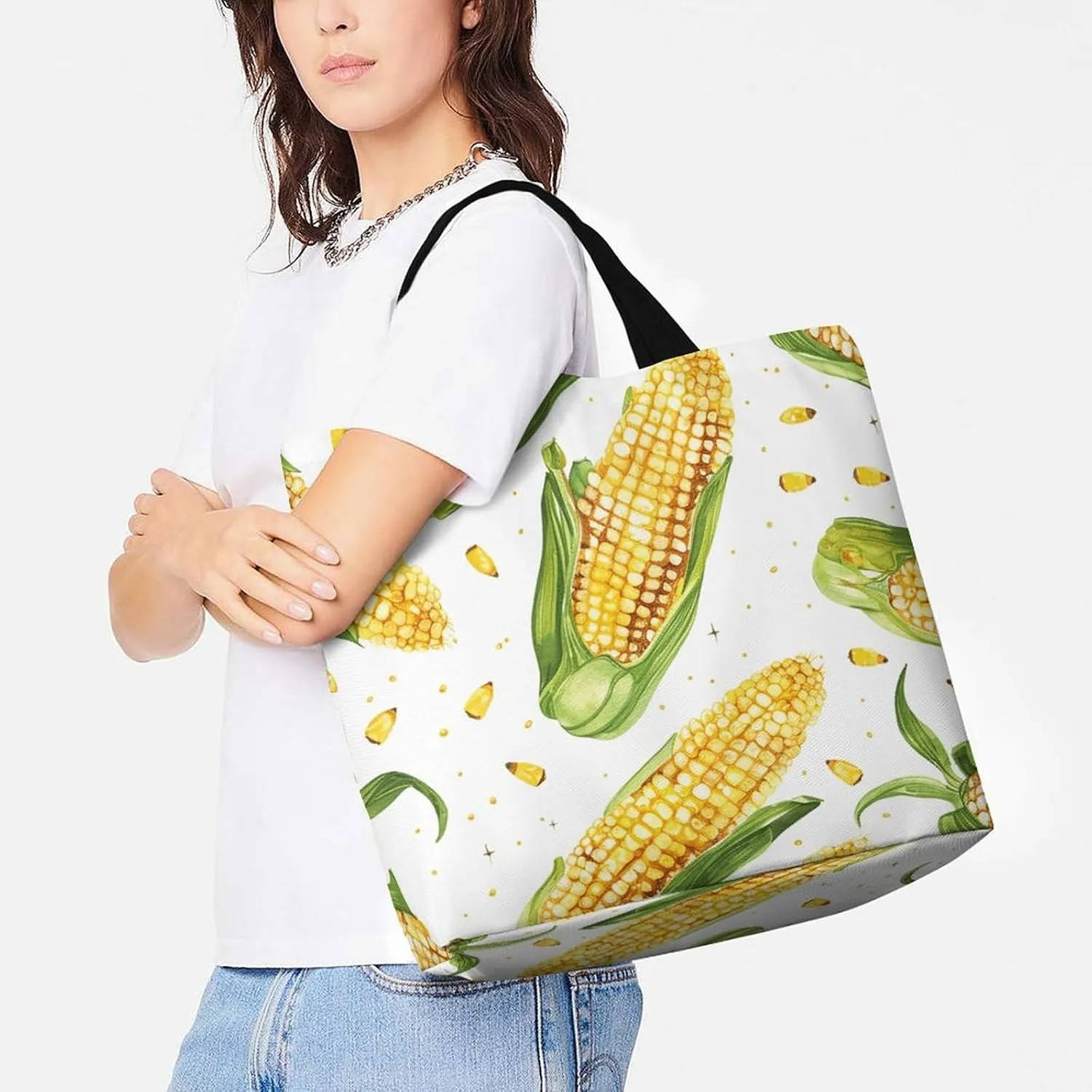 Real Image of Donkey Beach Bag Reusable Tote Bag Foldable Grocery Bags Women Shopping Bags for Daily Essentials