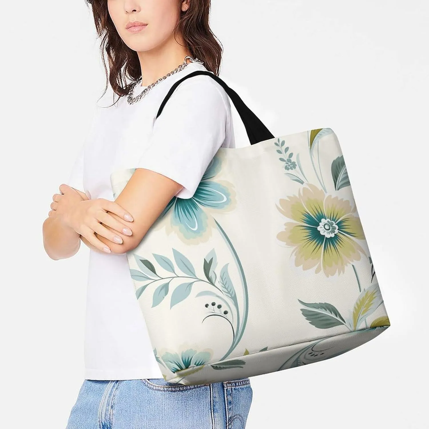 Real Image of Donkey Beach Bag Reusable Tote Bag Foldable Grocery Bags Women Shopping Bags for Daily Essentials