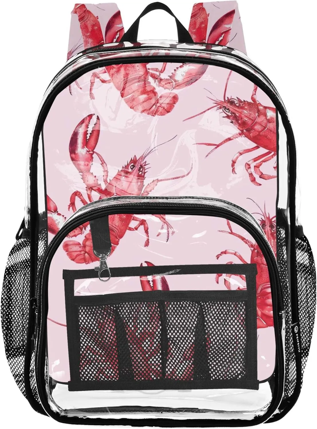 Red Lobster Girls Backpacks, Clear Plastic Bag, Book Bag, Backpack Clear