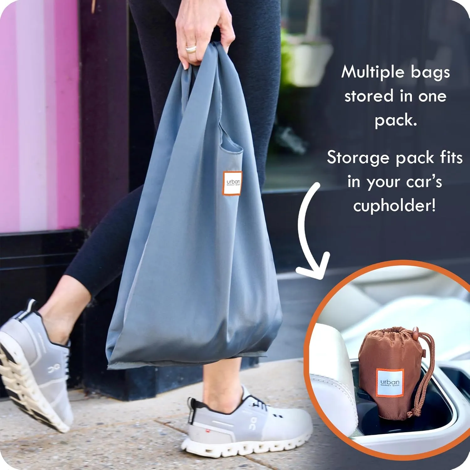 Reusable Shopping Bags, Versatile Grocery Totes, 22.5' x 12.5', Set of 6, Galaxy