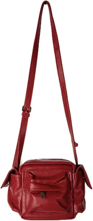 Rungion Small Y2k Crossbody Bag for Women Soft Vegan Leather Shoulder Purses Multi pocket Handbags Trendy Satchels