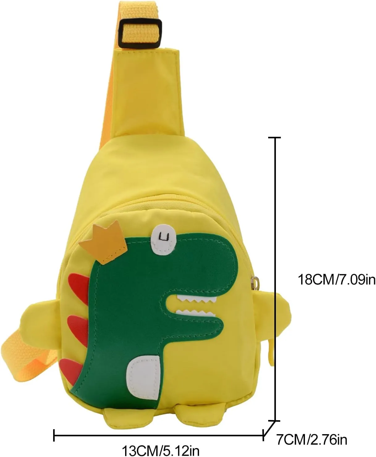 s And Boys Childrens Fashion Cartoon Dinosaur Chest Bags Nylon Adjustable Lightweight Messenger (Blue, One Size)