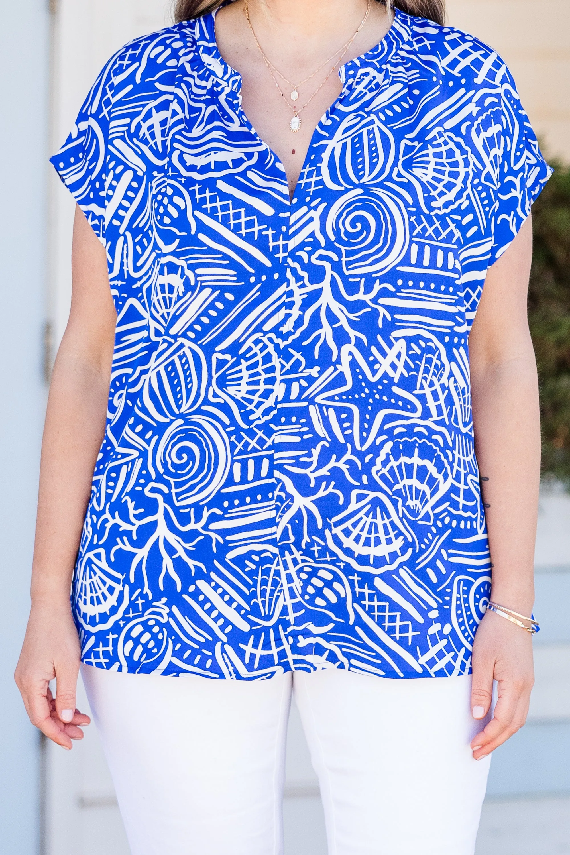 Sandcastle Stepping Top, Royal
