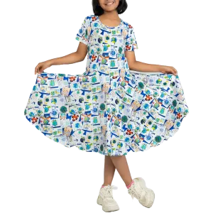 Save The Earth Kids' Art Kids Twirl Dress