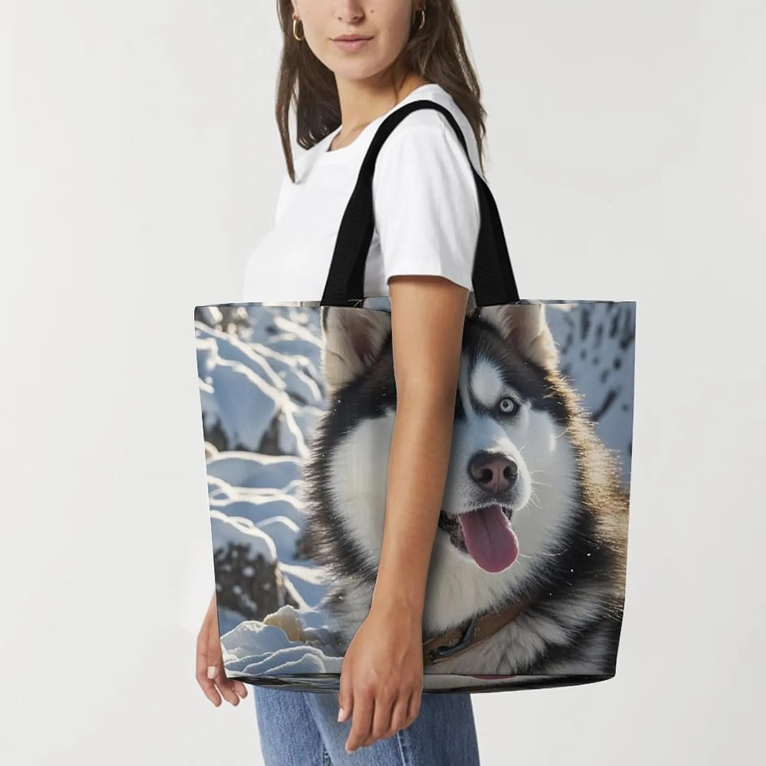 Sheep Beach Bag Reusable Tote Bag Foldable Grocery Bags Women Shopping Bags for Daily Essentials