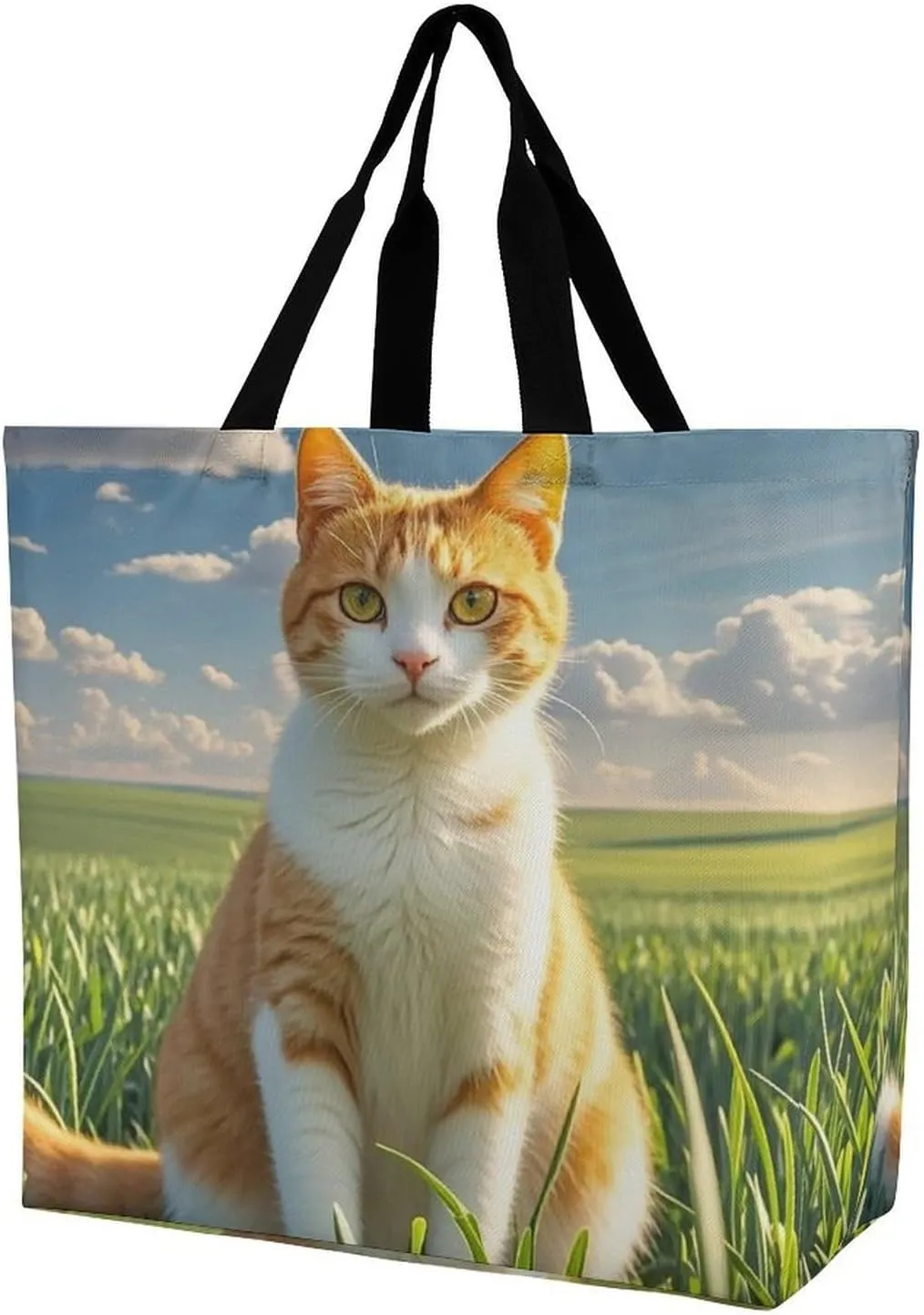 Sheep Beach Bag Reusable Tote Bag Foldable Grocery Bags Women Shopping Bags for Daily Essentials