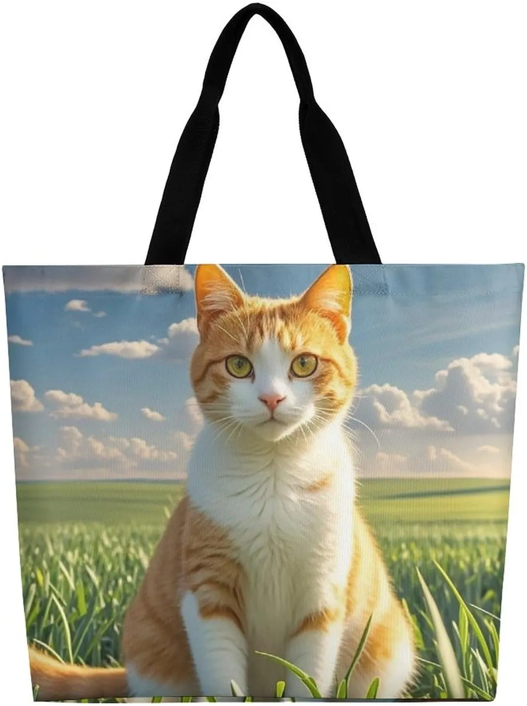 Sheep Beach Bag Reusable Tote Bag Foldable Grocery Bags Women Shopping Bags for Daily Essentials