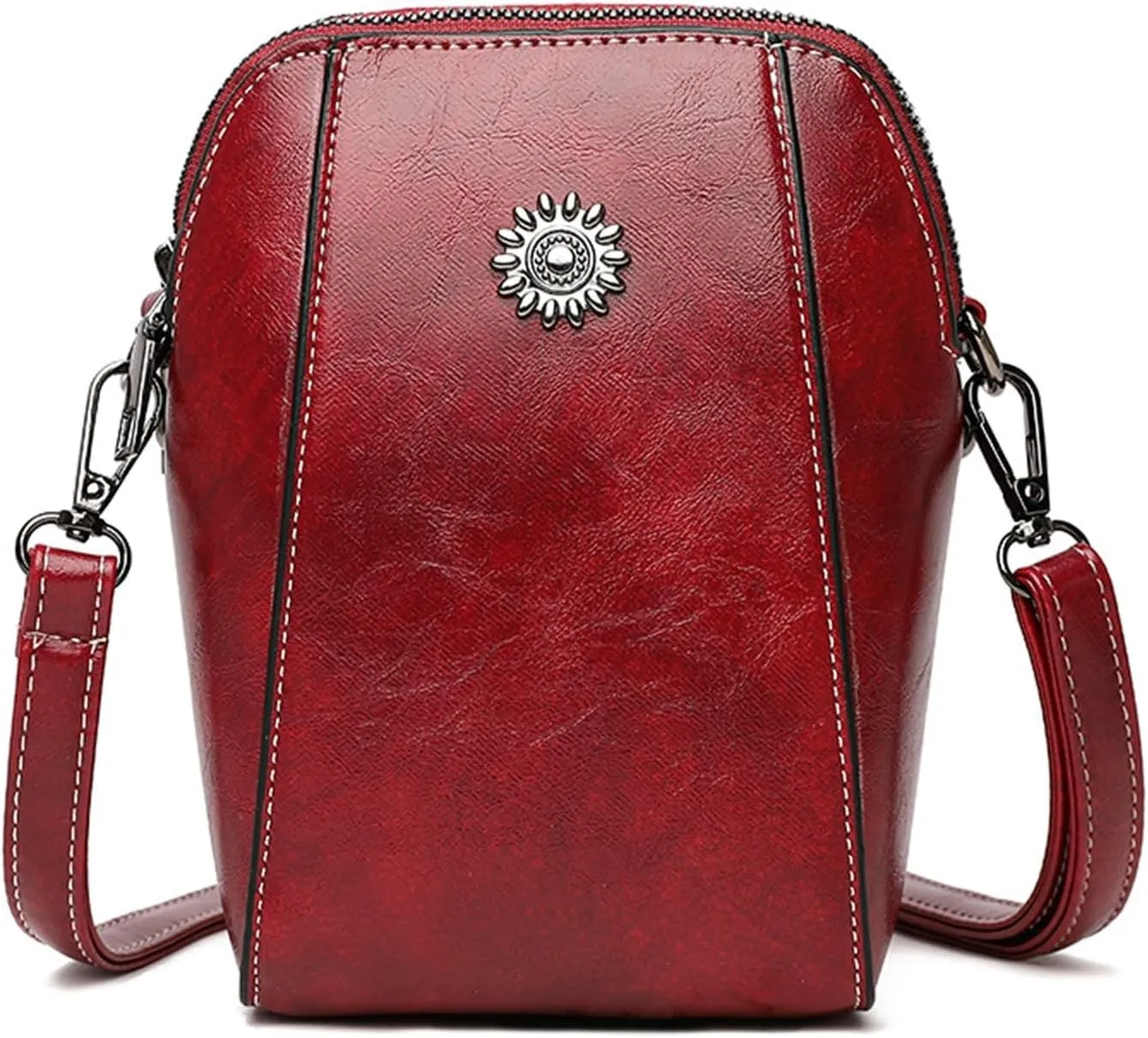 Shopper Shoulder Bag Large Purse & Tote Bag with Double Straps & Zipper Pockets for Everyday Travel Women's Saddle