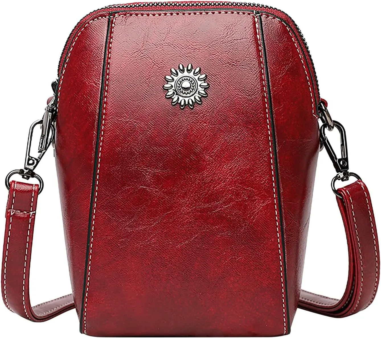 Shopper Shoulder Bag Large Purse & Tote Bag with Double Straps & Zipper Pockets for Everyday Travel Women's Saddle