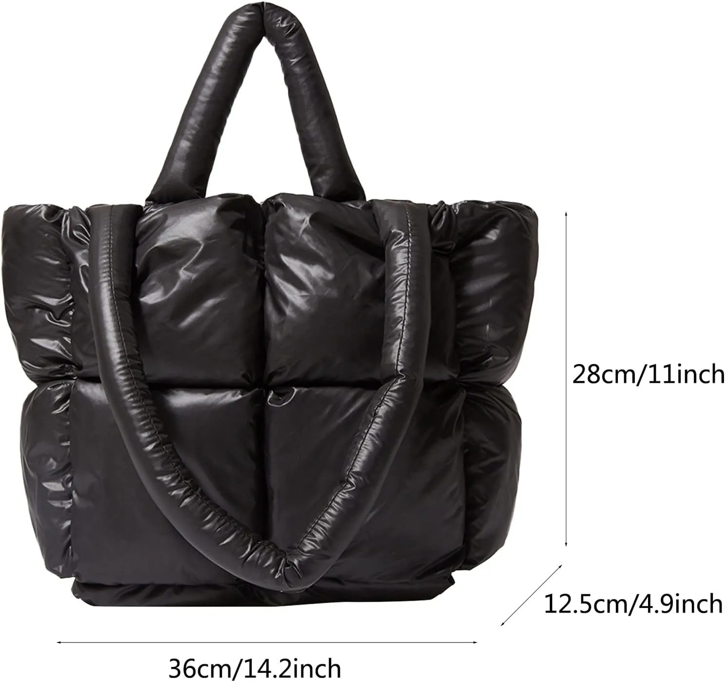 Shoulder Bag for Women Ladies Large Quilted Tote Bag Winter Soft Quilted Shoulder Down Ladies
