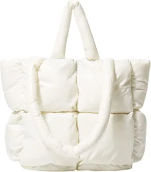 Shoulder Bag for Women Ladies Large Quilted Tote Bag Winter Soft Quilted Shoulder Down Ladies