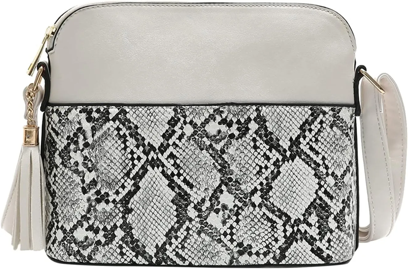 Sling Bags for Women Anti Theft Travel Fabric Nylon Multi Pocket Crossbody Bags Temperament Clutch Purse(White)