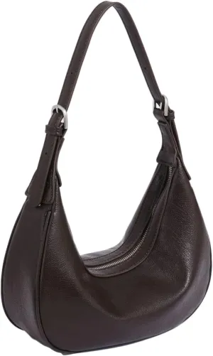 Slouchy PU Leather Crescent Hobo Bags Women Trendy Underarm Crossbody Purse Satchels Shoulder Bag Top-handle Tote Handbag