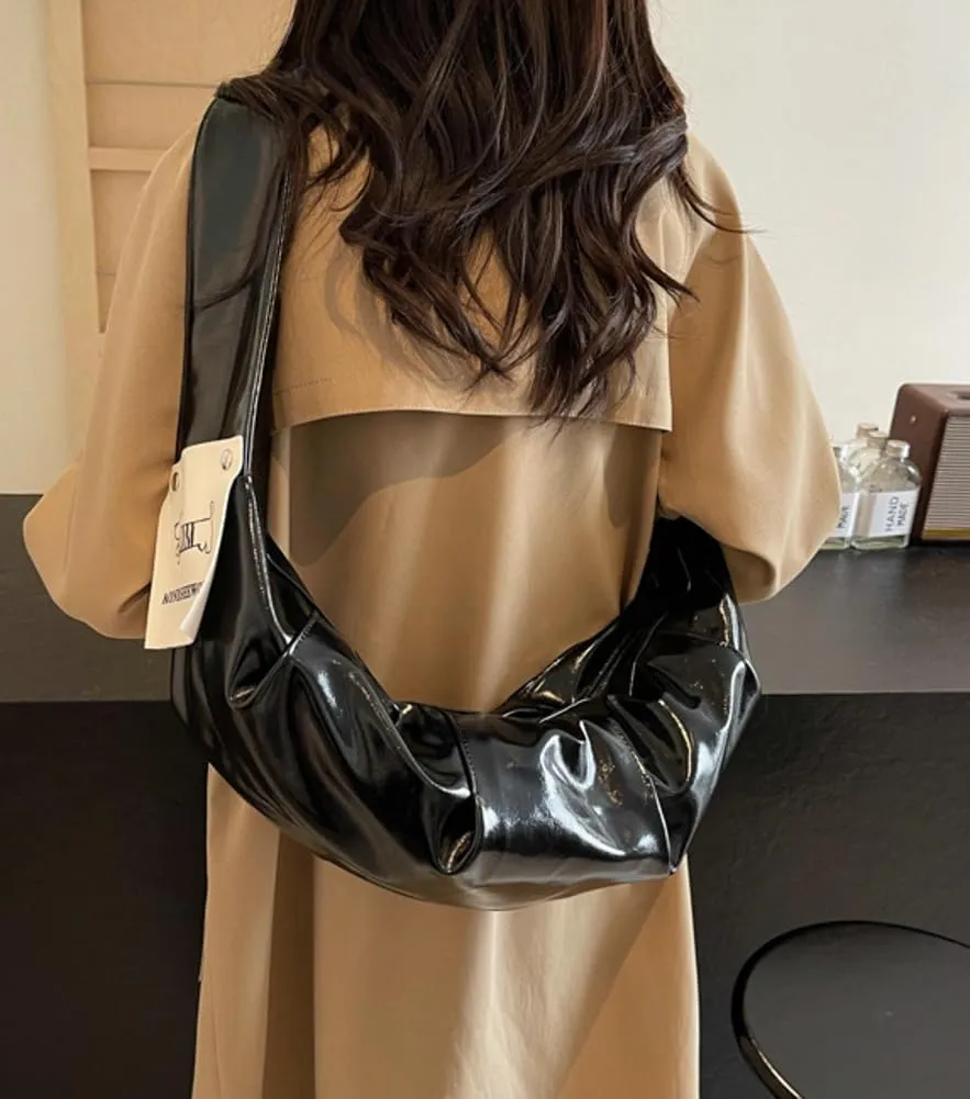 Slouchy Shoulder Bag for Women Dumpling Large Crossbody Tote Purses Soft Vegan Leather Handbag Fashion Satchels