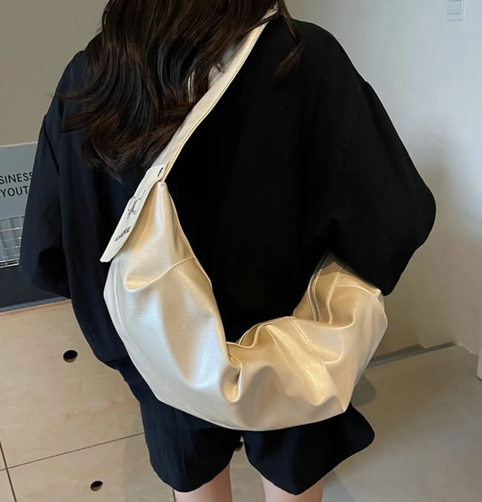 Slouchy Shoulder Bag for Women Dumpling Large Crossbody Tote Purses Soft Vegan Leather Handbag Fashion Satchels