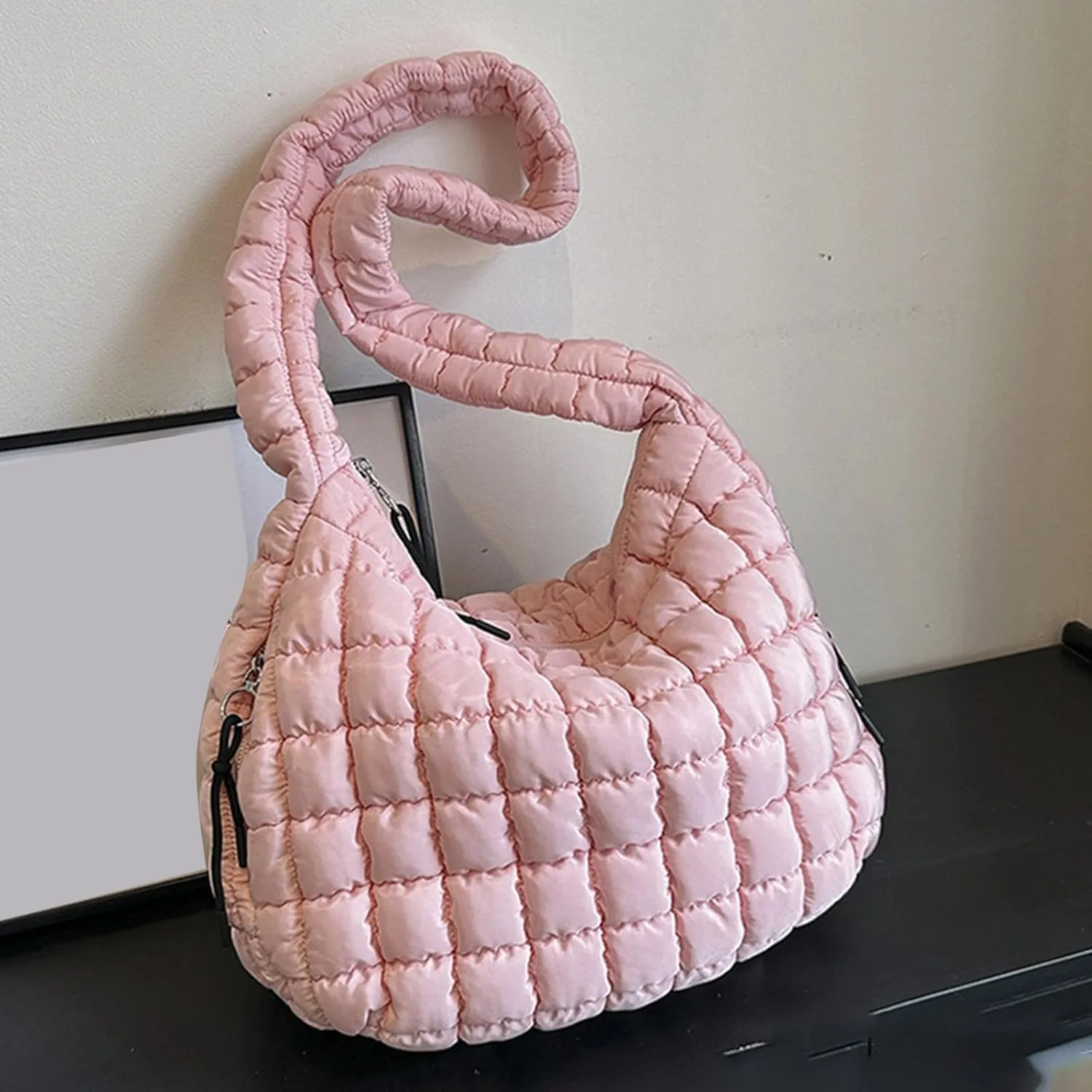 Slouchy Tote Purses Pleated Clouds Bag Fashion Shoulder Tote Dumpling Bag Large Capacity Down Cotton Armpit Women's Bags