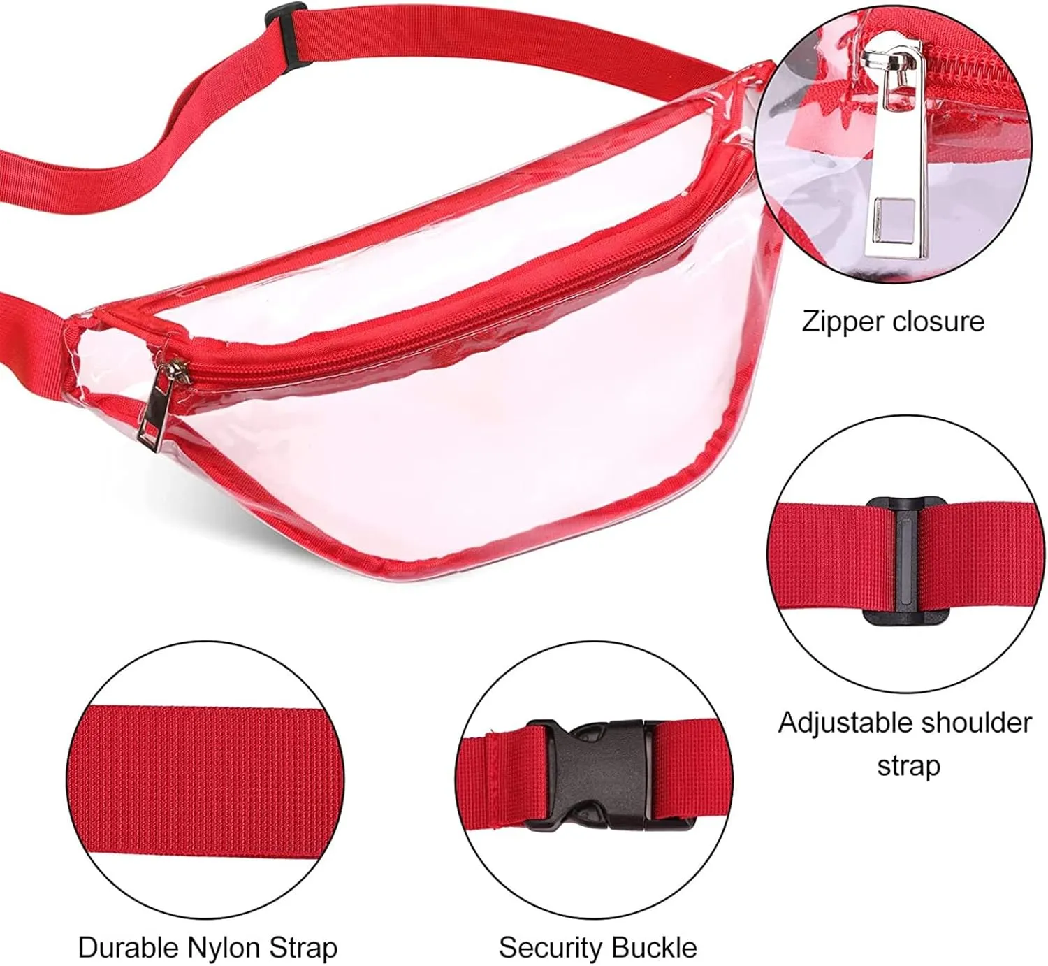 Small Crossbody Bag for Women Multi Pocket Crossbody Purses Soft Leather Shoulder Handbags Handbag with Zipper(Red)