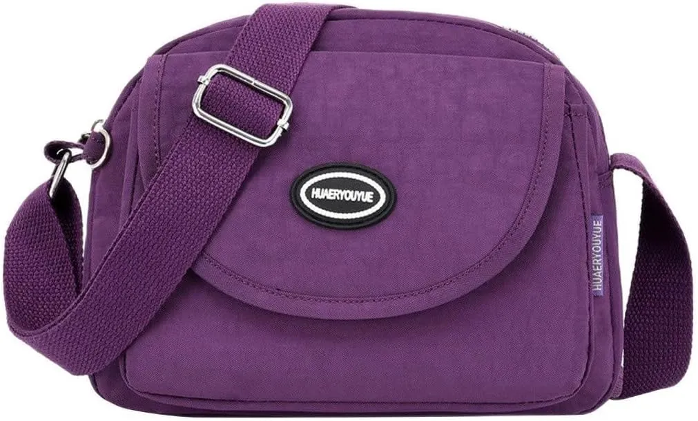 Soft Leather Purses for Women Stadium Crossbody Messenger Bags for Concerts Sporting Events Elegant Sling Bag(Purple)