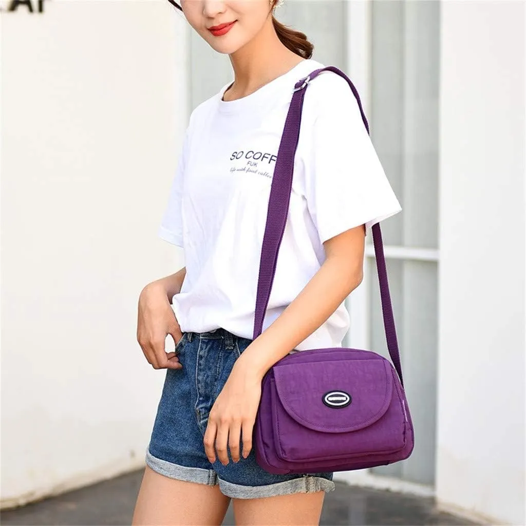 Soft Leather Purses for Women Stadium Crossbody Messenger Bags for Concerts Sporting Events Elegant Sling Bag(Purple)