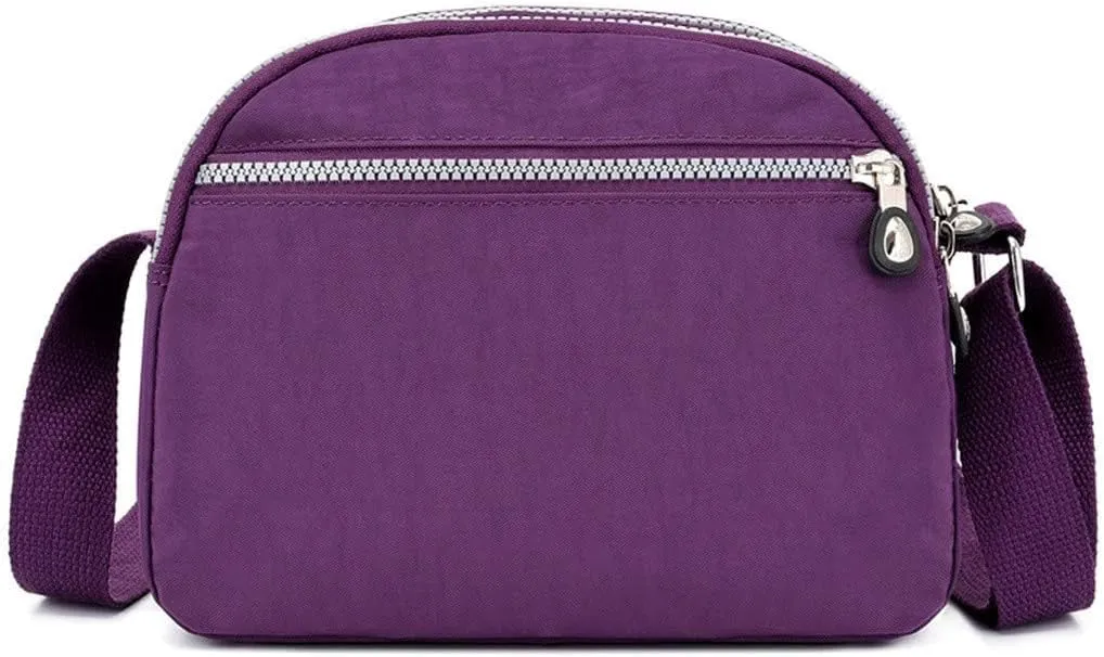 Soft Leather Purses for Women Stadium Crossbody Messenger Bags for Concerts Sporting Events Elegant Sling Bag(Purple)