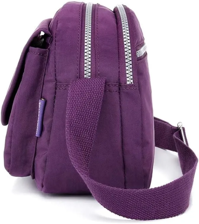 Soft Leather Purses for Women Stadium Crossbody Messenger Bags for Concerts Sporting Events Elegant Sling Bag(Purple)