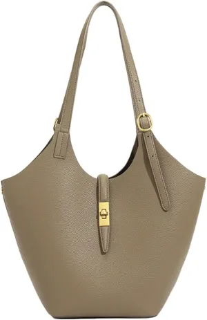 Soft Vegan Leather Bucket Tote Bags for Women Large Shoulder Crossbody Purse Working Handbags Ladies Satchels 2pcs