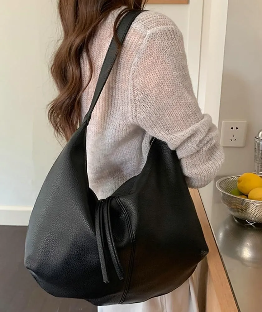 Soft Vegan Leather Shoulder Bag for Women Large Crossbody Tote Bag Ladies Dumpling Top Handle Handbags Satchels