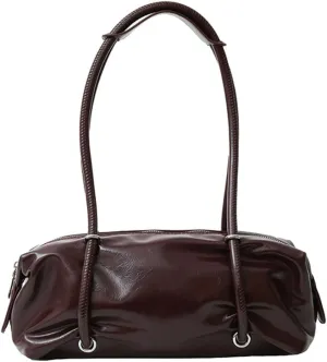 Soft Vegan Leather Shoulder Bag for Women Vintage Large Tote Purse Y2K Underarm Handbags Satchels