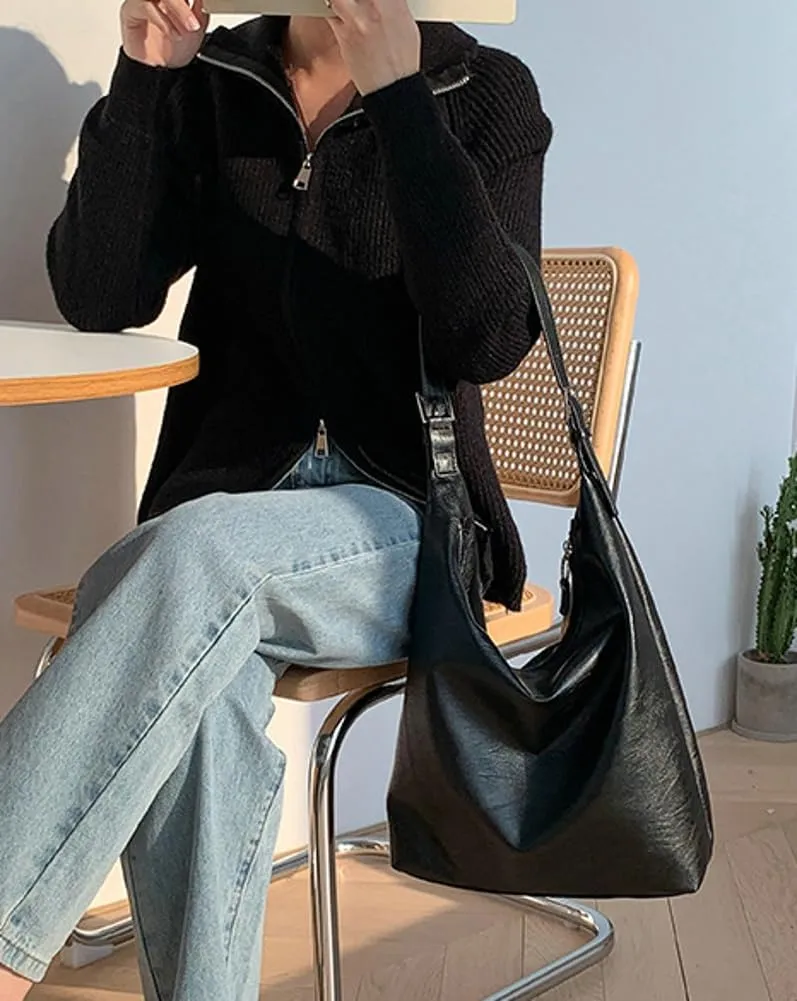Soft Vegan Leather Shoulder Bags for Women Fashion Large Tote Purses Handbags Dumpling Top Handle Satchels