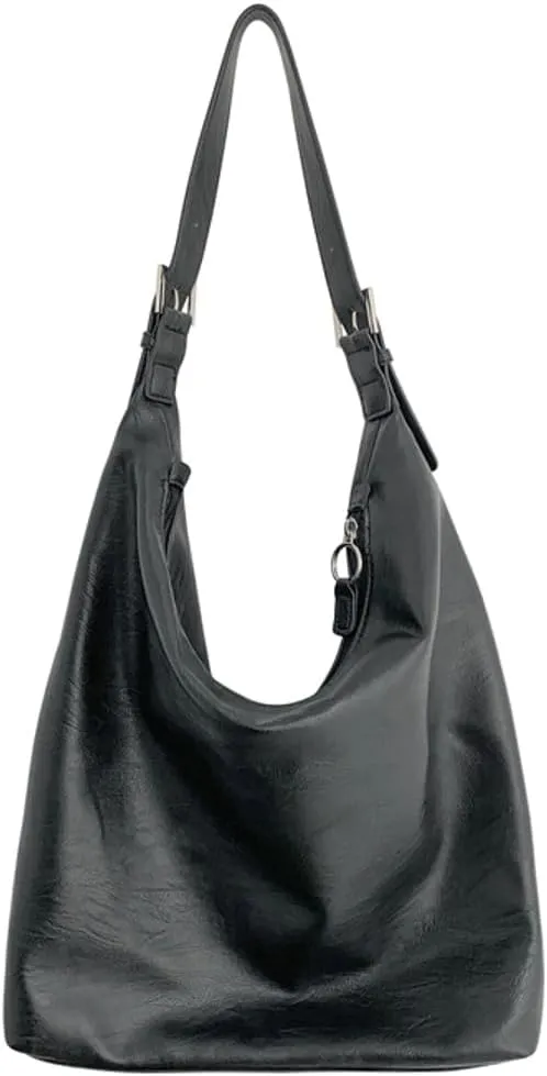 Soft Vegan Leather Shoulder Bags for Women Fashion Large Tote Purses Handbags Dumpling Top Handle Satchels