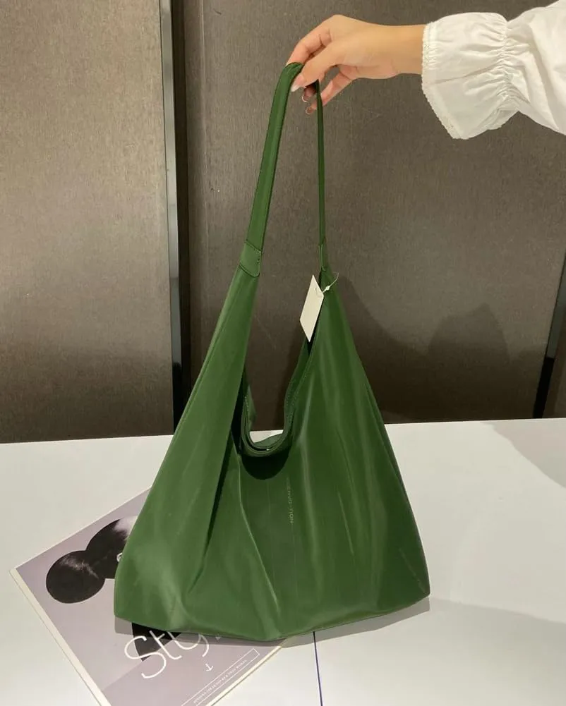 Soft Vegan Leather Shoulder Bags for Women Large Slouchy Tote Purse Shopping Handbag Underarm Satchels