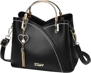 Spring And Summer Trendy Bags Capacity Handbag Fashion Womens Bag Mens Outdoor Messenger Bag Channel (Black, One Size)