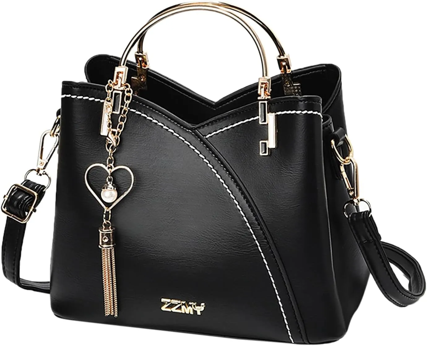 Spring And Summer Trendy Bags Capacity Handbag Fashion Womens Bag Mens Outdoor Messenger Bag Channel (Black, One Size)