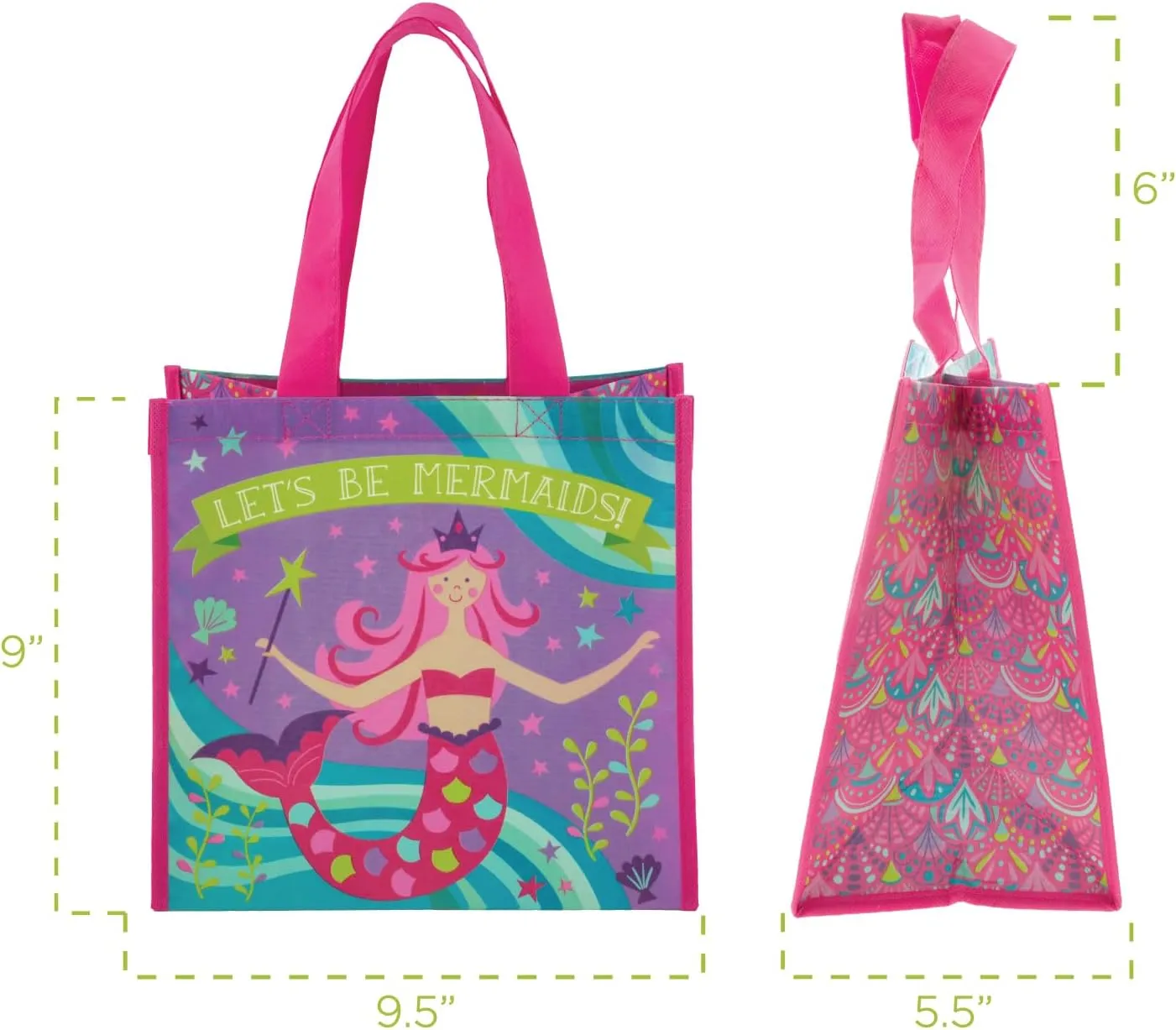 Stephen Joseph unisex child Stephen Joseph Gifts Medium Recycled Gift Bag, MERMAID, Medium US