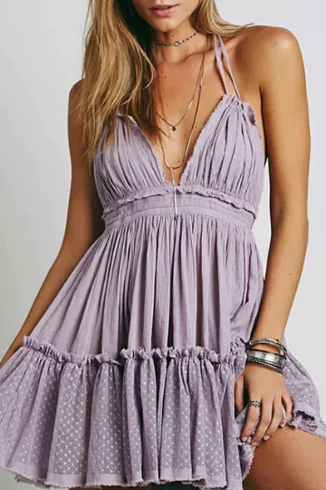 Tasani Babydoll Dress - Sky Blue