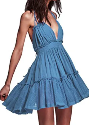 Tasani Babydoll Dress - Sky Blue
