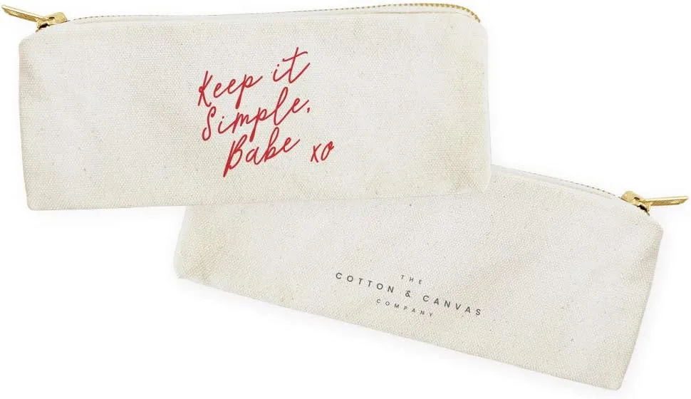 The Cotton & Canvas Co. Summer Beach Small Cosmetic Case and Travel Pouch for Office and Back to School