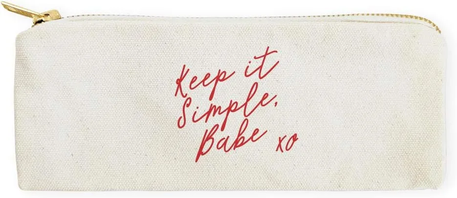 The Cotton & Canvas Co. Summer Beach Small Cosmetic Case and Travel Pouch for Office and Back to School