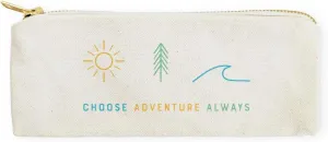 The Cotton & Canvas Co. Summer Beach Small Cosmetic Case and Travel Pouch for Office and Back to School