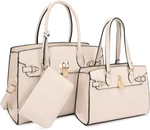 Top Handle Bag For Women, Crossbody Designer Satchels, Adjustable Strap With Wallet For Ladies 3pcs