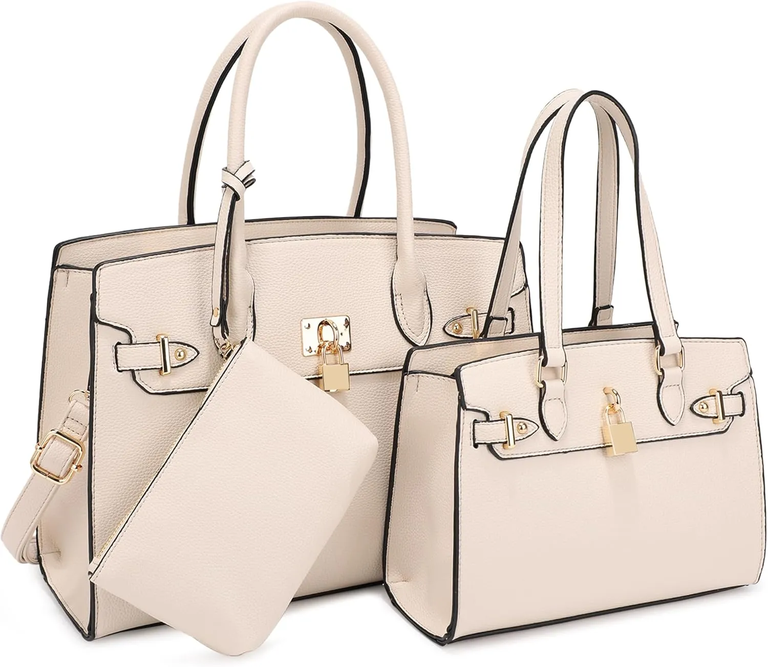 Top Handle Bag For Women, Crossbody Designer Satchels, Adjustable Strap With Wallet For Ladies 3pcs