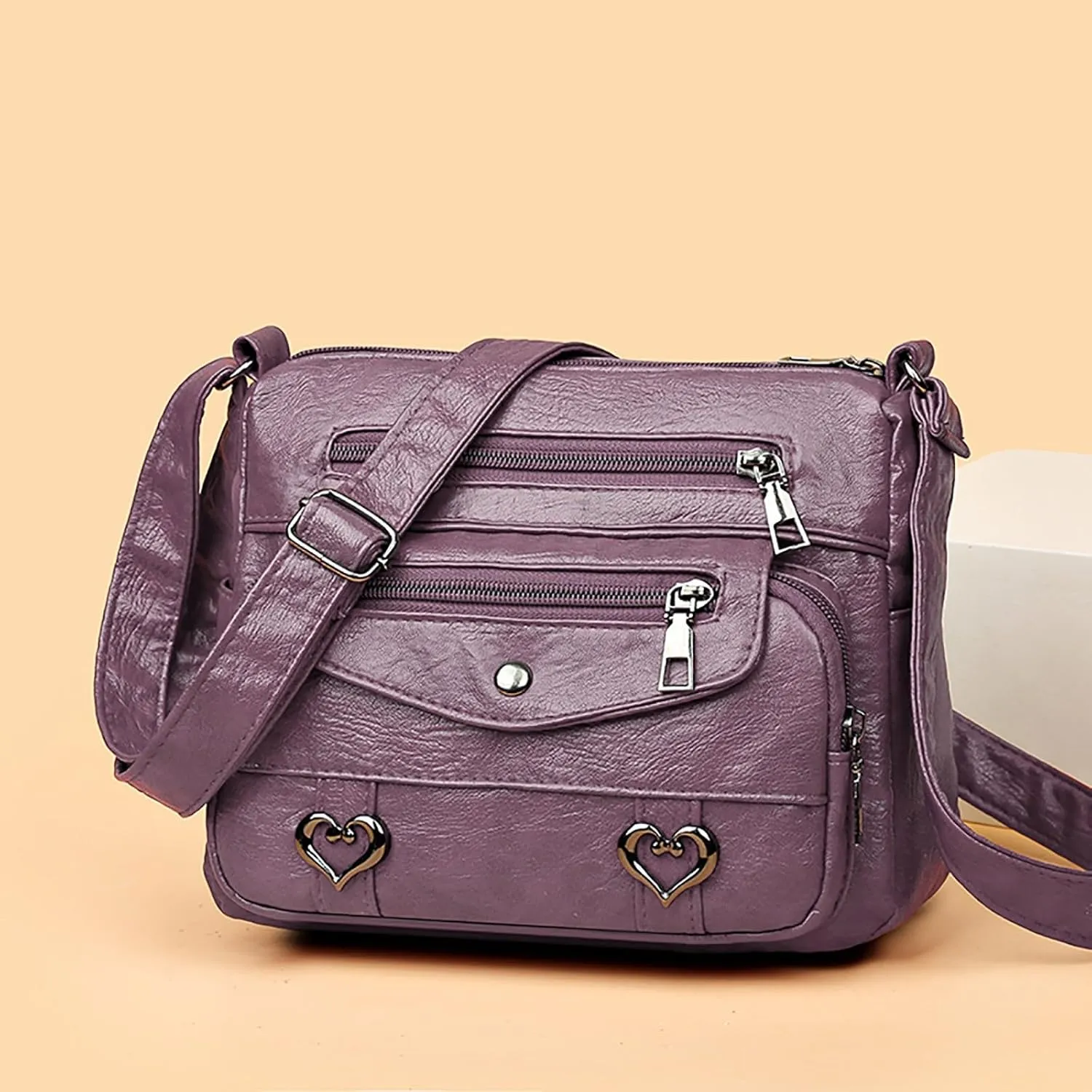 Top Zip Shoulder Bag Women's Leather Lock Design Bucket Bag Vegetable Basket, Fashion Lightweight Versatile Shoulder Handbag